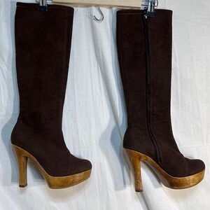 santini mavardi knee high‎ brown boots- women 5